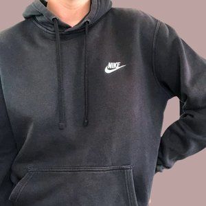 Vintage Black Nike Hoodie Sweatshirt